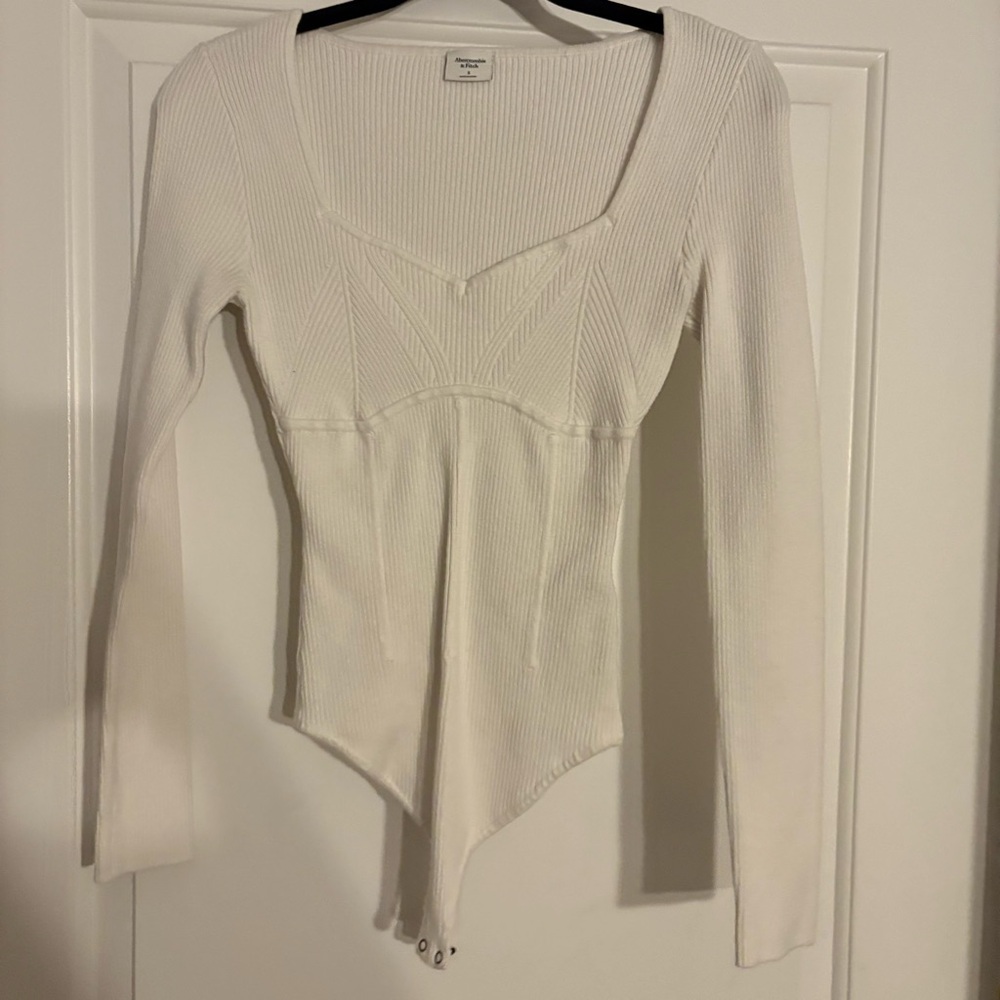Abercrombie Corset Sweetheart Sweater Bodysuit